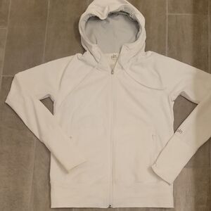 ALO Yoga White Zip-Up Jacket